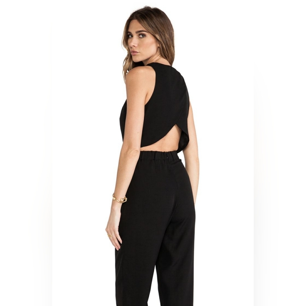 EUC Line Dot Black Back Cutout Jumpsuit - Woman's Size XS